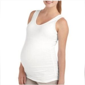 White Maternity Tank Top